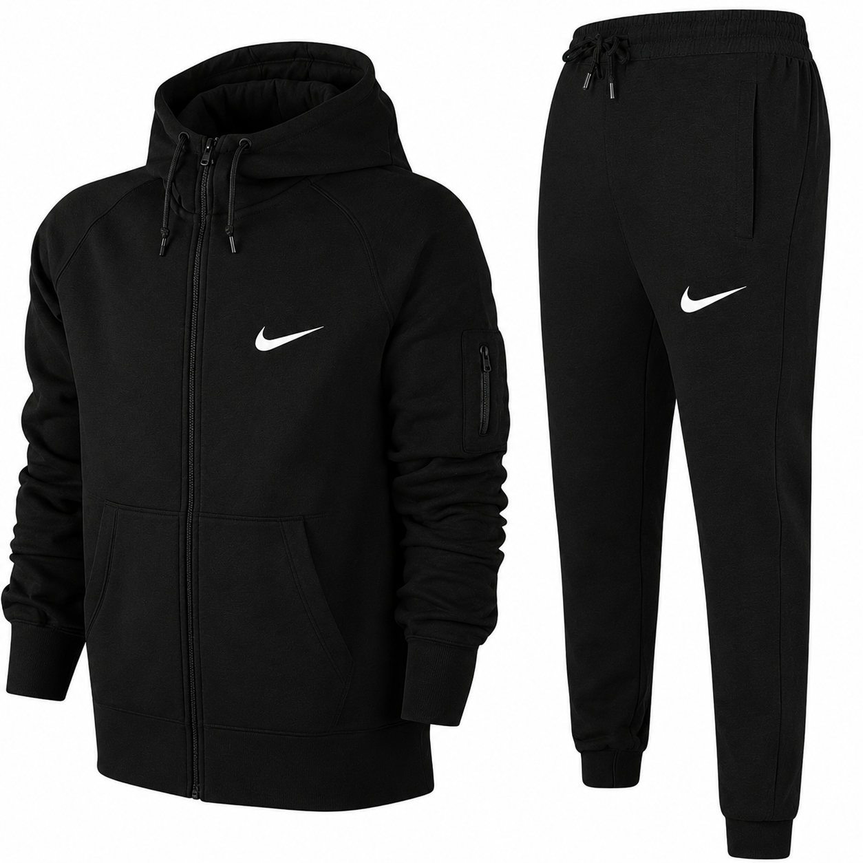 Black tracksuit white logo